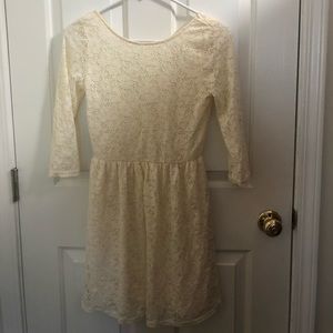 Cream Lace Dress